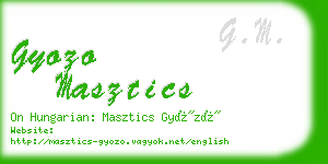 gyozo masztics business card